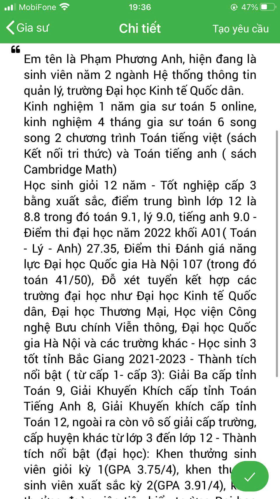 dạy kèm tại hà nội